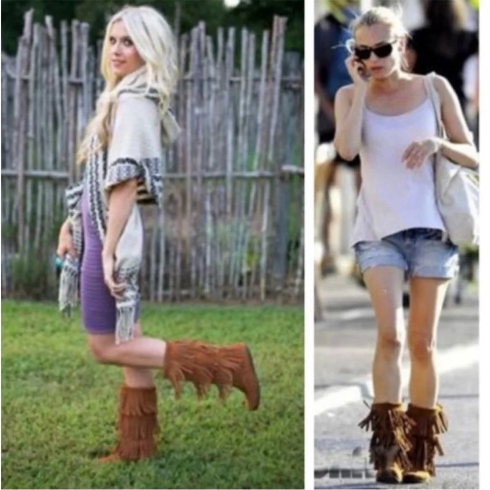Minnetonka 3-Layer Fringe Boots Size 8 - Picture 14 of 14